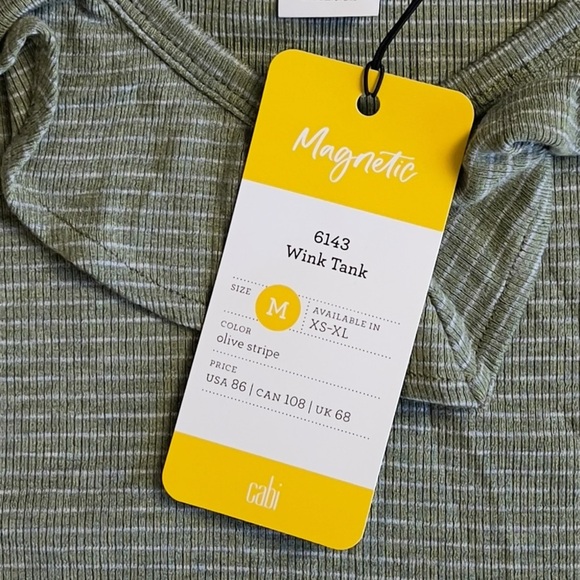 CABI WINK TANK IN OLIVE STRIPE #6143 - MEDIUM - NWT! - Picture 8 of 9